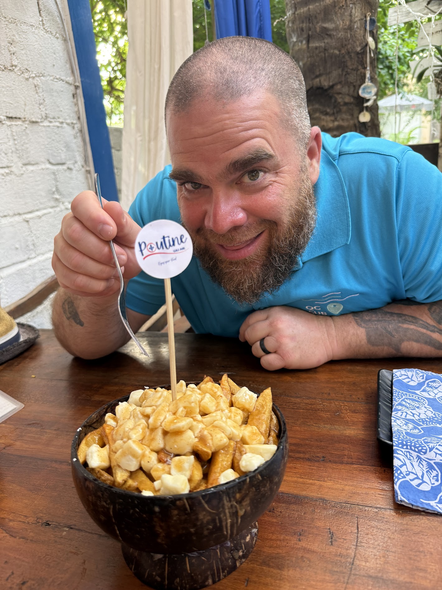 Guest review photo with poutine at Poutine Gili Air